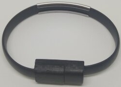 USB - microUSB браслет кабель зарядки и передачи данных 22см